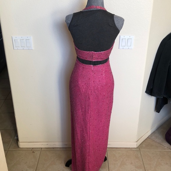 Scala Pink Strapless Formal Gown - Picture 5 of 16